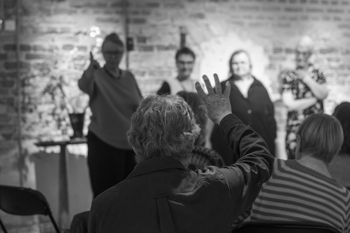 Maltfabrikken Fortlleraften 15 april med Lilian Kingo, Conny Radza, Lisbeth Weitemeyer, H.P. Stenbæk og Ingela Fahlgren